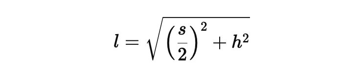 Square Pyramid Surface Area Calculator